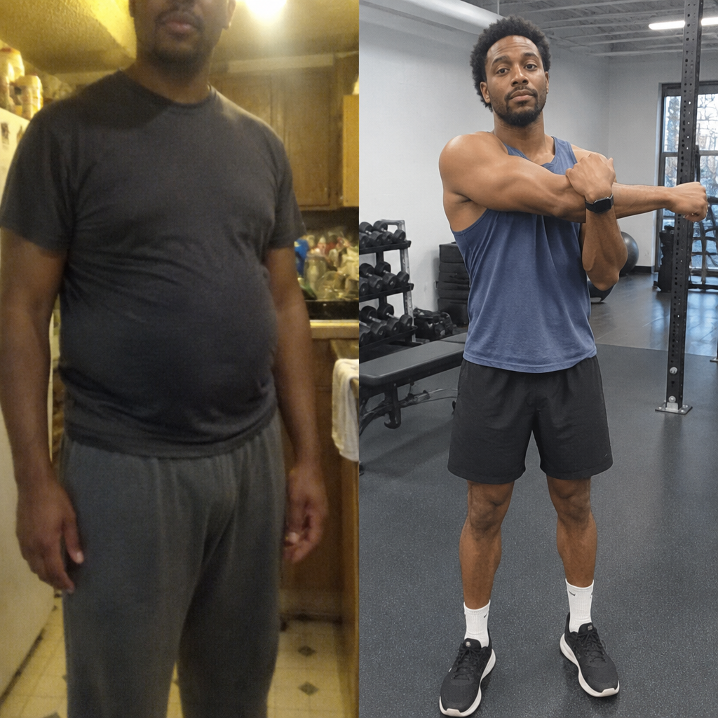 Before and after, real customer result