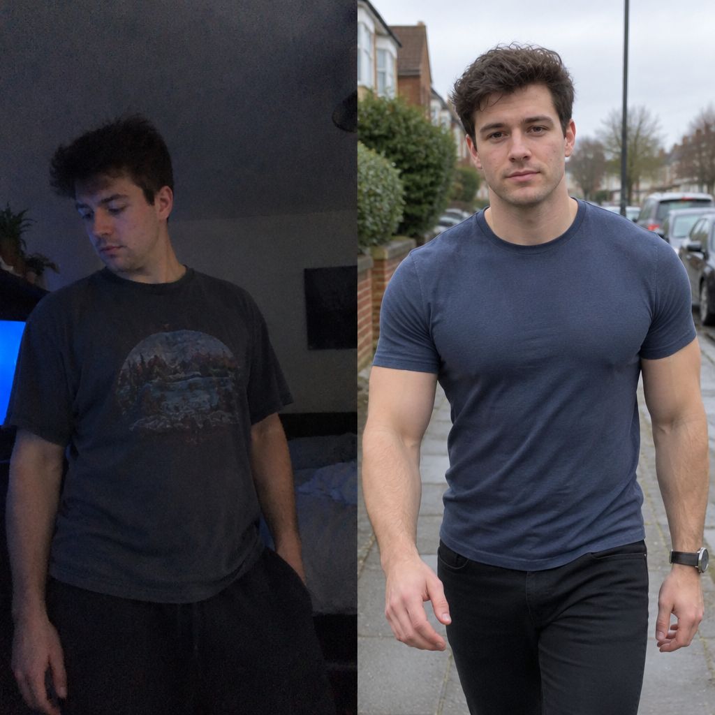 Before and after, real customer result