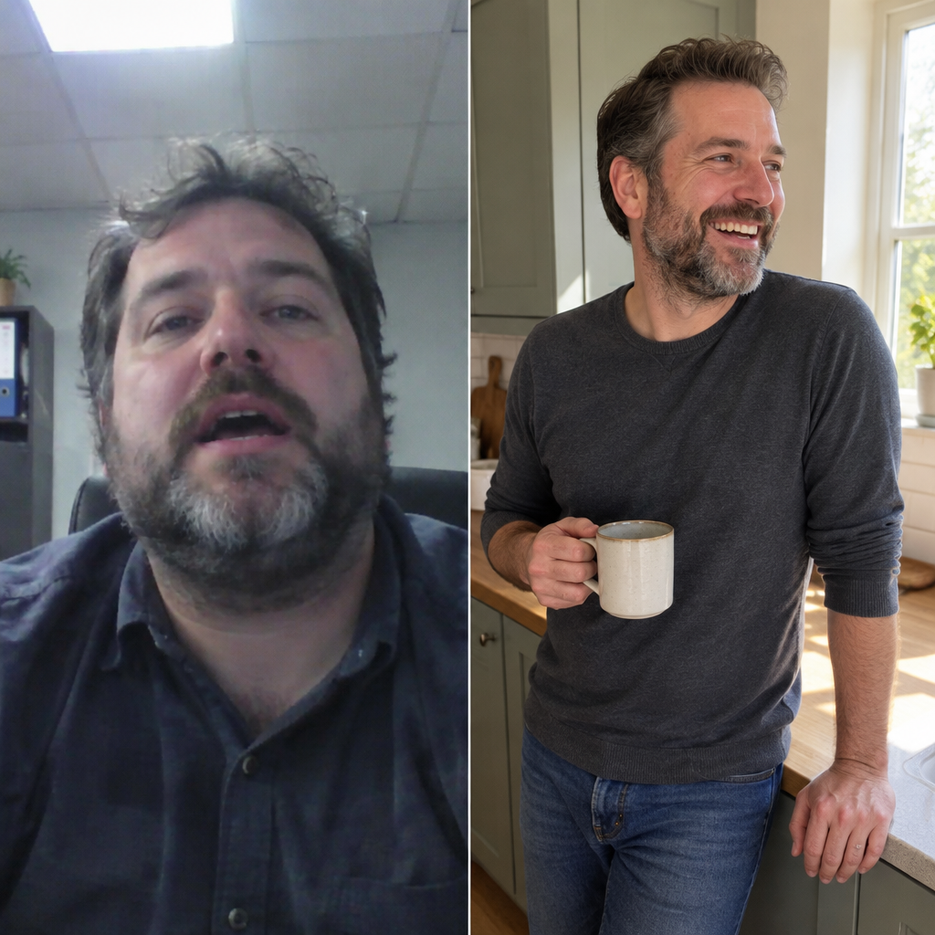 Before and after, real customer result
